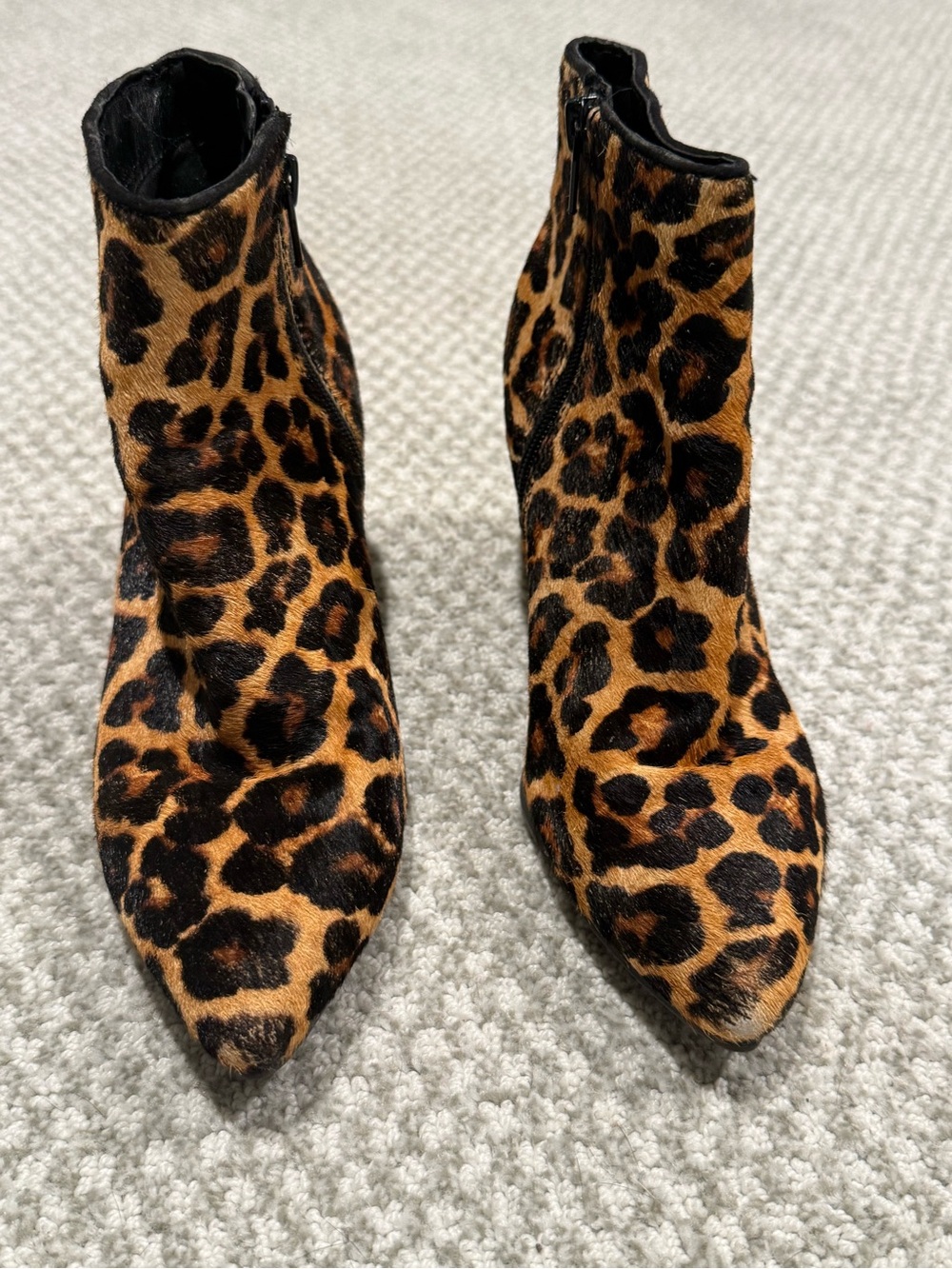 Aldo leopard print ankle booties